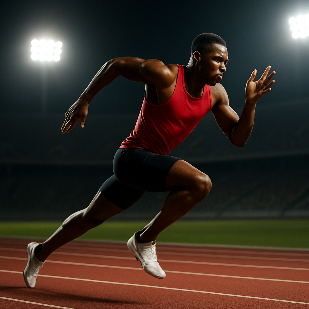 finisz na bieżni lekkoatletyka