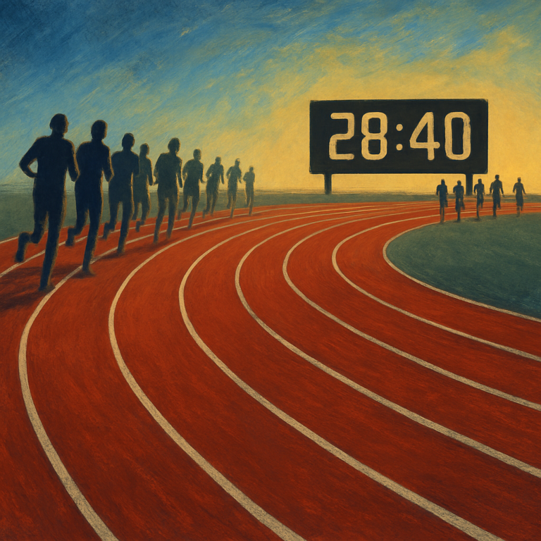 bieg na 10000m na stadionie